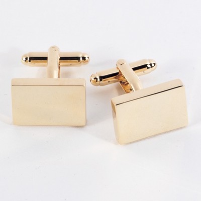 Rectangle Gold Cufflinks