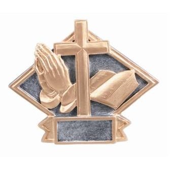 Large Diamond Plate Religion Award - 6"x8 1/2"