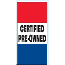 Single Faced Authorized Dealer Drape Flags (Certified Pre-Owned)