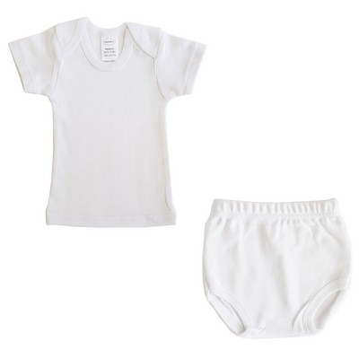 Interlock Short Sleeve Lap T-Shirt & Brief Set