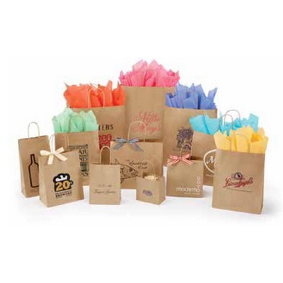 Recycled Natural Kraft Paper Shopping Bag (9"x 5 ¾"x 13 ½")