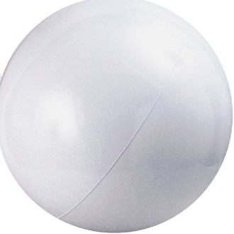 24" Inflatable Solid White Beach Ball