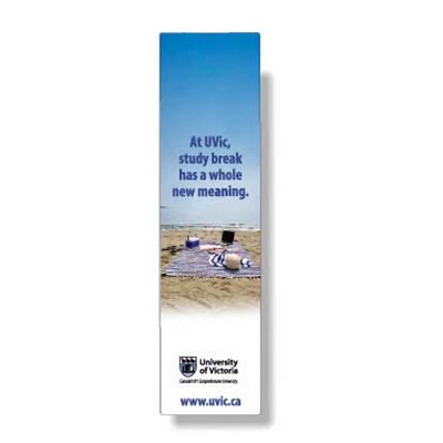 Stock .020 White Plastic Bookmark (1.44"x5.5"), Digital Full Color Imprint