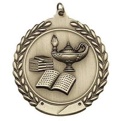 Medals, "Lamp-of-Knowledge" - 1 3/4" Die Cast