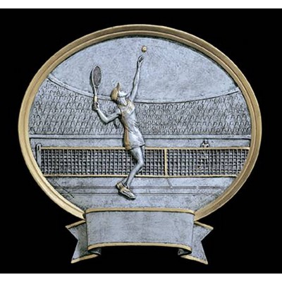 Tennis, Female Oval Legend Plates - 8"