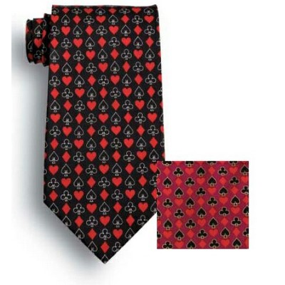 Full House Black Novelty Tie