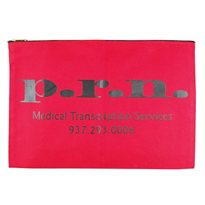 10 Oz. Colored Canvas Deluxe Zippered Portfolio