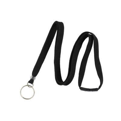 Flat Breakaway Economy Lanyard with Split Key Ring