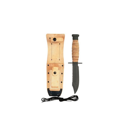 G.I. Pilots Survival Knife w/Leather Sheath