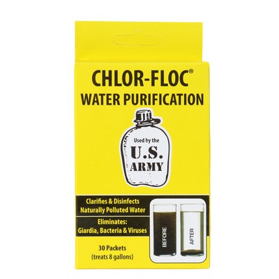 Military Water Purification Powder Packets