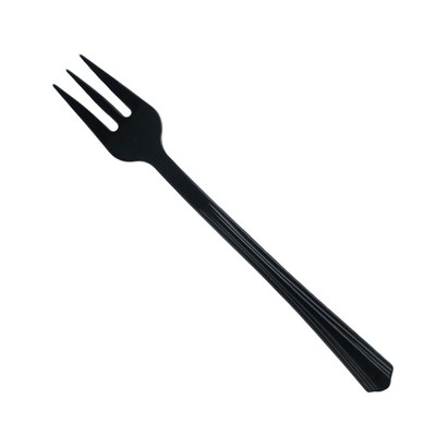 Black 4.2" Petite Plastic Tasting Fork