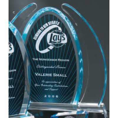 10.5" Acrylic Dynasty Enterprise Award - Blue/Clear with Base