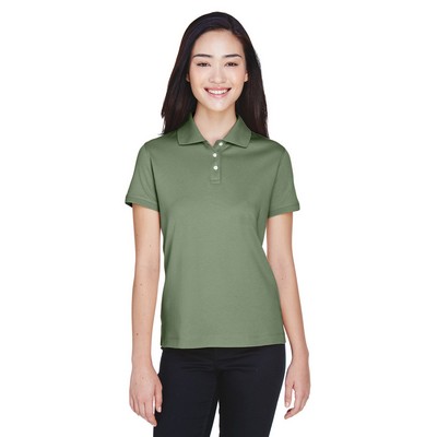 Devon and Jones Ladies' Solid Perfect Pima Interlock Polo