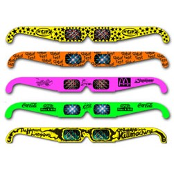 Fireworks Glasses - Neon Frames - Custom Imprint