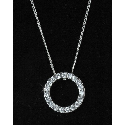 Cubic Zirconia Circle Necklace