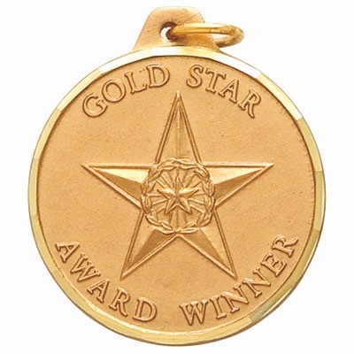 E Series Die Struck Academic Gold Star Award Winner Medal