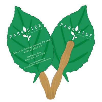 Leaf Fast Hand Fan (2 Sides) 1 Day