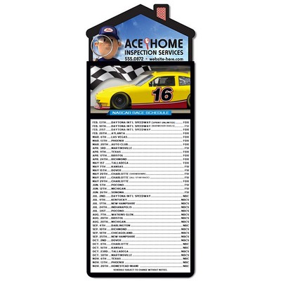 Magna-Card House Shape Magnet - NASCAR Racing Schedule (3.5x9)