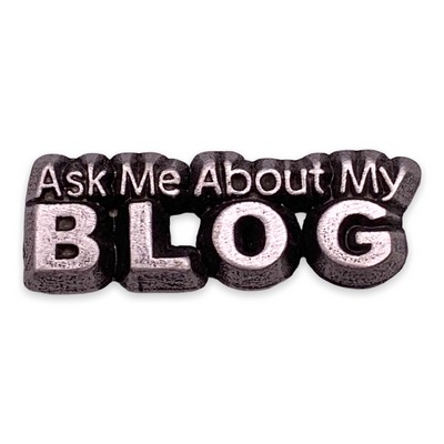 Ask Me About My Blog Lapel Pin