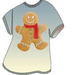 Gingerbread Man T-Shirt Paper Coaster