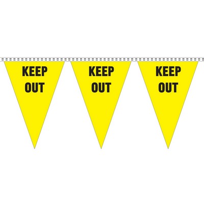 100' Safety Slogan Pennant (Keep Out)