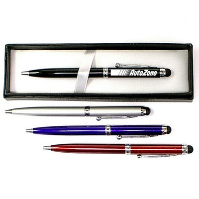 Ballpoint Pen with Soft Touch Stylus and Gift Box