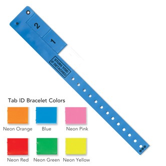 5/8" 2-Tab ID Convention Wristband - Blank