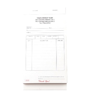 2 Part Multi-Purpose Sales Order Form Books - 3 3/8"x 5 1/8"