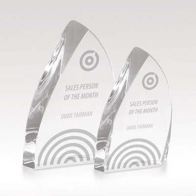 Crystal Award 8" Clear Blaze