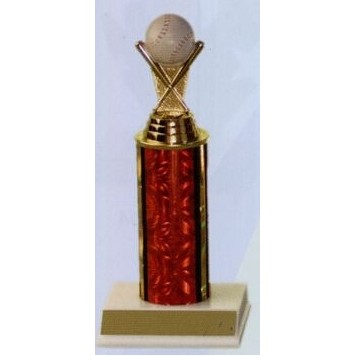 9" Single Column Baseball Economy Series Trophy