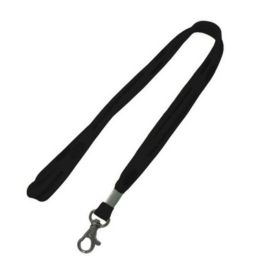 3/8" Black Tubular Lanyard (10 Mil)