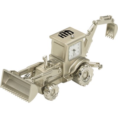 Metal Backhoe Clock