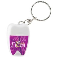 Tooth Shaped Dental Floss w/Keychain