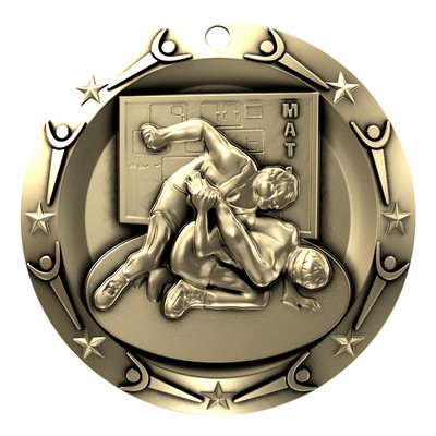 Antique Wrestling World Class Medallion (3")