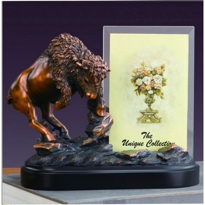 Resin Buffalo Picture Frame Award (8"x6.5")