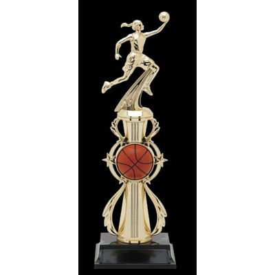 Basketball Riser Trophy Female 13" Tall