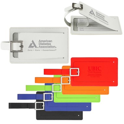 Traveler Bond Leather Luggage Tag - White