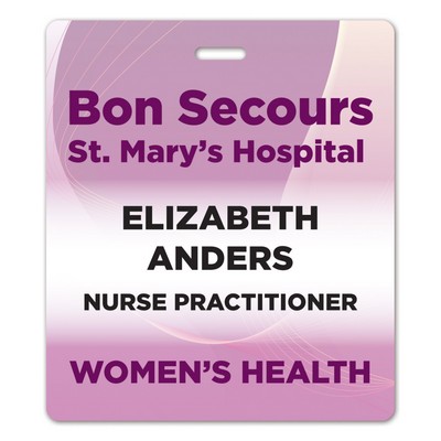 Name Badge W/Personalization (3.875"X3.375") Rectangle