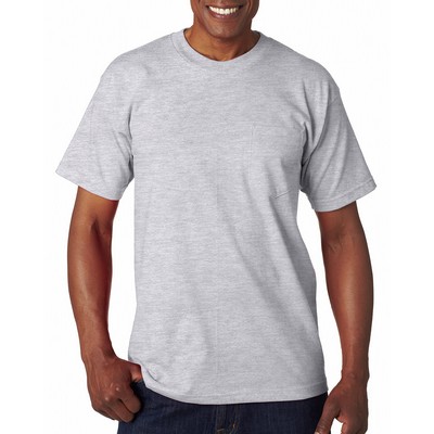 BAYSIDE Unisex USA Made Heavyweight Pocket T-Shirt