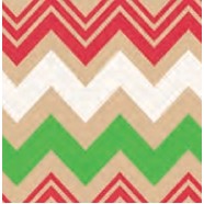 Zig Zag Christmas Kraft Gift Wrap (833')