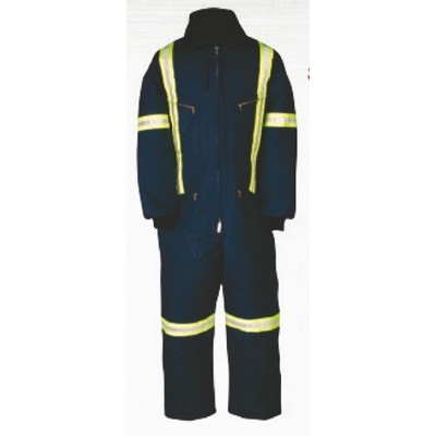 10 Oz. Northland® Solid® Duck Canvas Insulated Coveralls w/Reflective Tape (Navy)