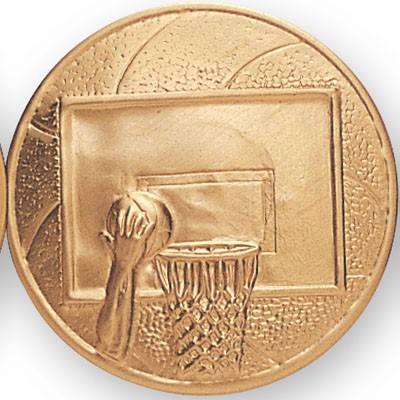 2" Basketball General Stamped Medallion Insert Disc