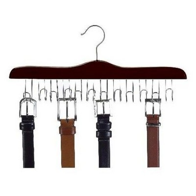 Wooden Walnut & Chrome Specialty Belt Hanger