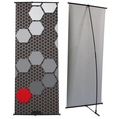 24in L - Arrow Banner Stand w/ 24in x 63in Graphic