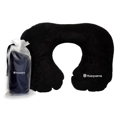 Terry Cotton Inflatable Travel Pillow