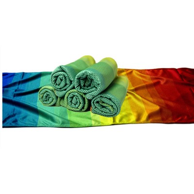 Rainbow Glacial Cooling Towel (32" x 12")