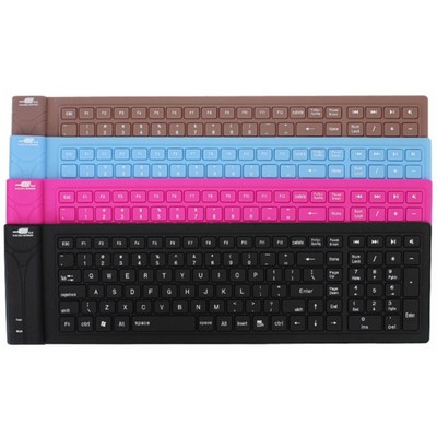 108 Keys Portable Wireless Silicone Keyboard