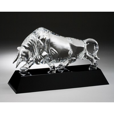 Determination Optical Crystal Bull Award - 13 x 4 3/4'' h