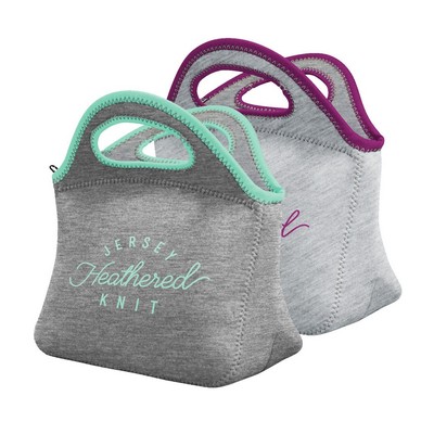 Klutch Heathered Jersey Knit Neoprene Lunch Bag