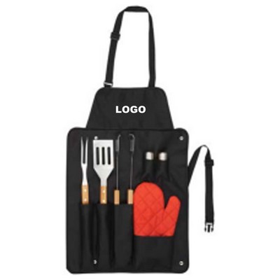 BBQ Tools Kit with 1 Apron